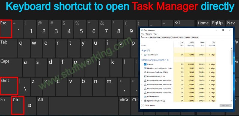 task manager shortcut