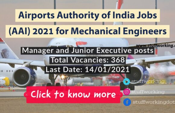 Airports Authority of India Jobs (AAI) 2021 for Mechanical Engineers